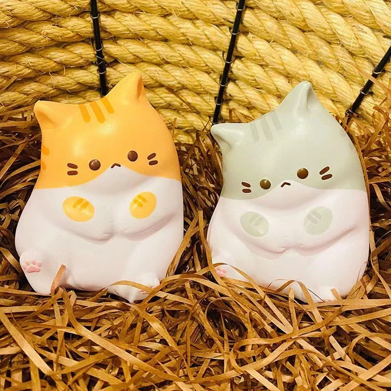 New Creative Design Cat Styling Stress Relief Squishy Toy PU Slow Rising Squeeze Antistress Ball Cartoon Table Ornaments