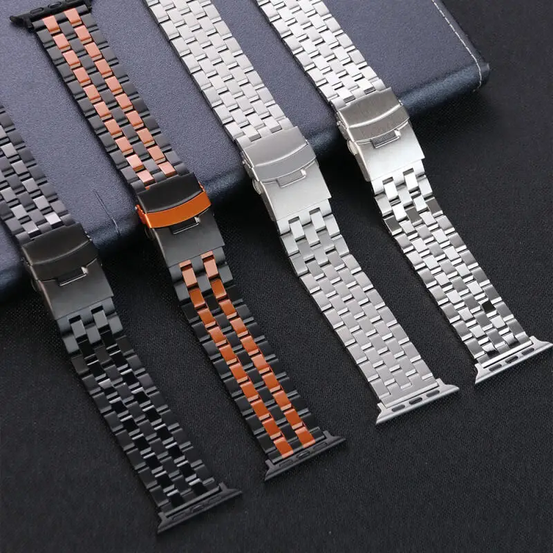 Stainless Steel Bracelet For Apple Watch Ultra 3 2 49mm Metal Wristband For Iwatch Band Series 11 10 46mm S3 E 9 8 45 44MM 42MM