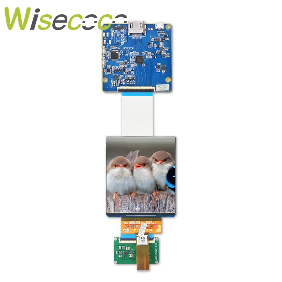 Wisecoco 3.8 Inch OLED Display VR AR Screen High Brightness 1080x1200 AMOLED Panel HMD MIPI Drive Board 3.81 inch