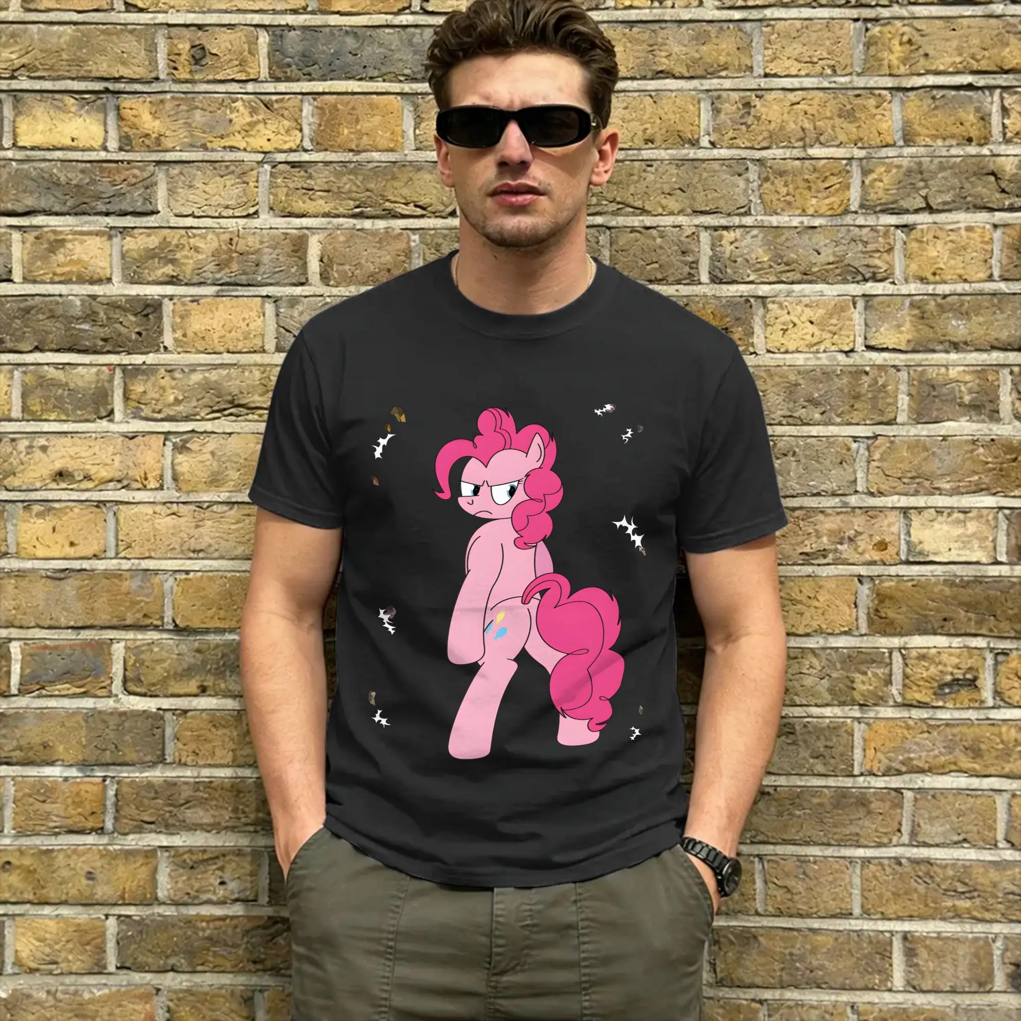 Harajuku T-Shirt Summer Rainbow Dash And Friends Trending T-Shirts  Cotton Tshirt for Men Y2K Retro Hot Sale Short Sleeve Tops view 2
