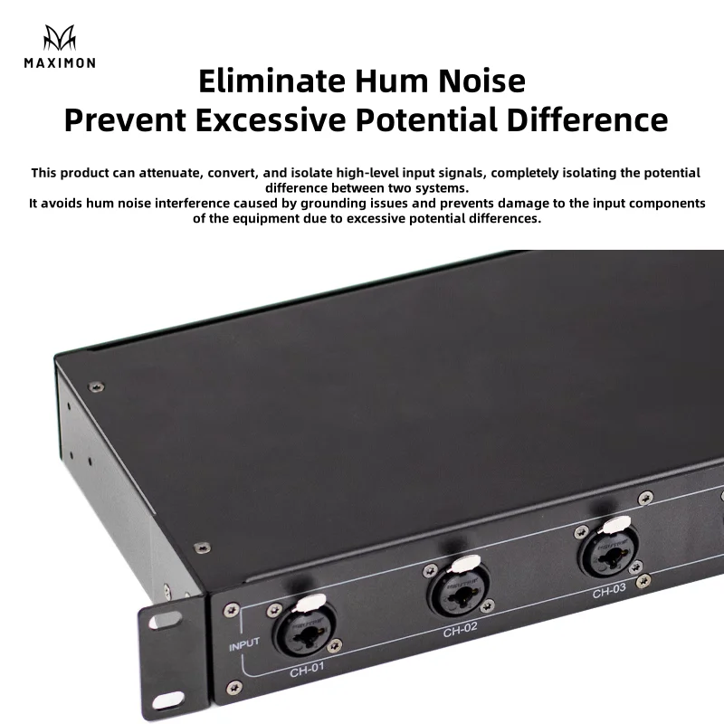 عازل الصوت XLR + 6.35 المدخلات والمخرجات XRL يدعم إدخال/إخراج الإشارة المتوازنة/المتوازنة #2