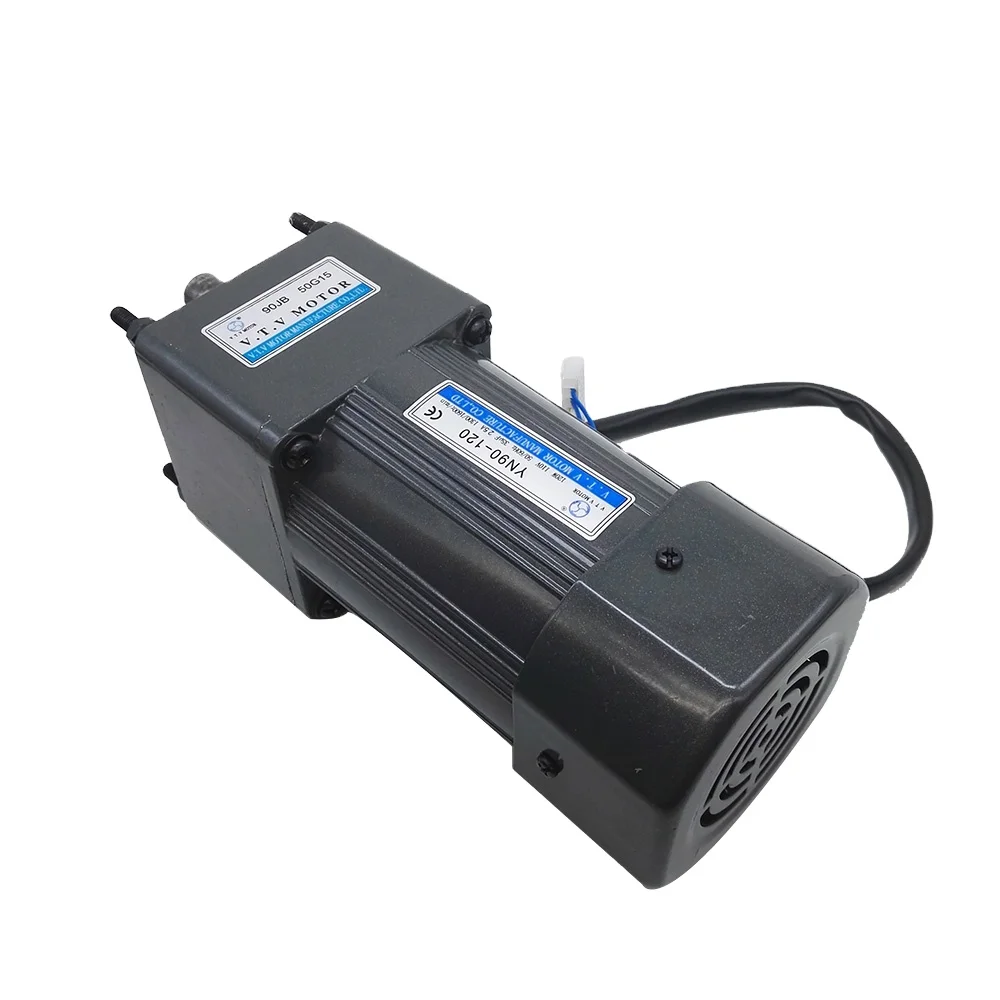 

220V 90mm Frame 120W AC Gear Motor YN90-120/90JB60G15 Single Phase Speed Control Motor