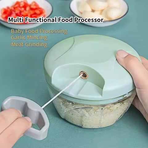 Large Manual Garlic Crusher Mincer Durable Kitchen Garlic Masher Meat Grinder Multi-Function Easy Clean Baby Food Mini Processor