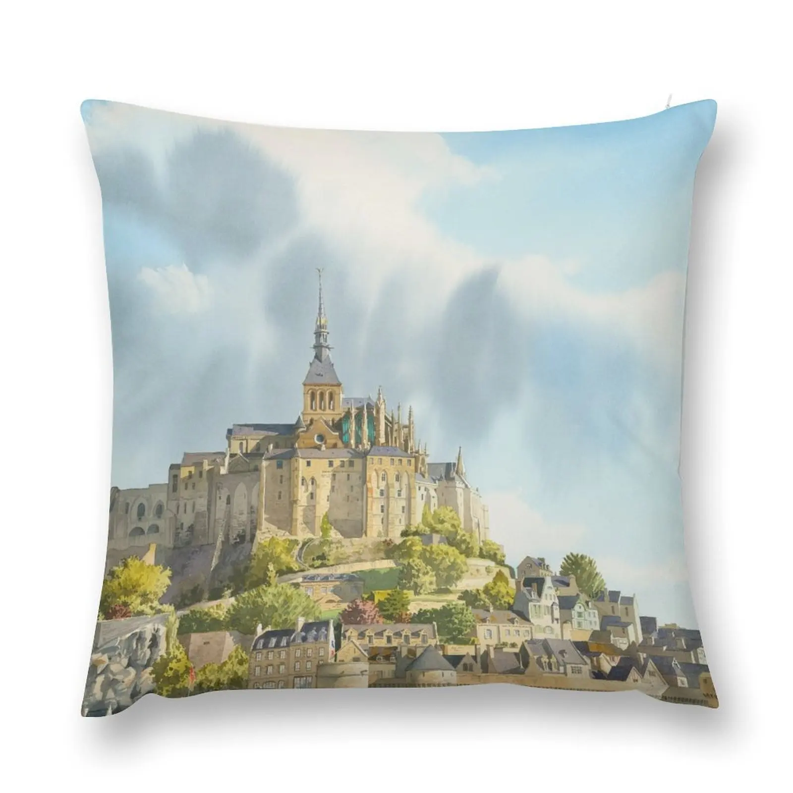 Mont-Saint-Michel Mount in Normandy, France Throw Pillow Decorative Pillow Covers For Sofa Decorative pillowcase New year pillow