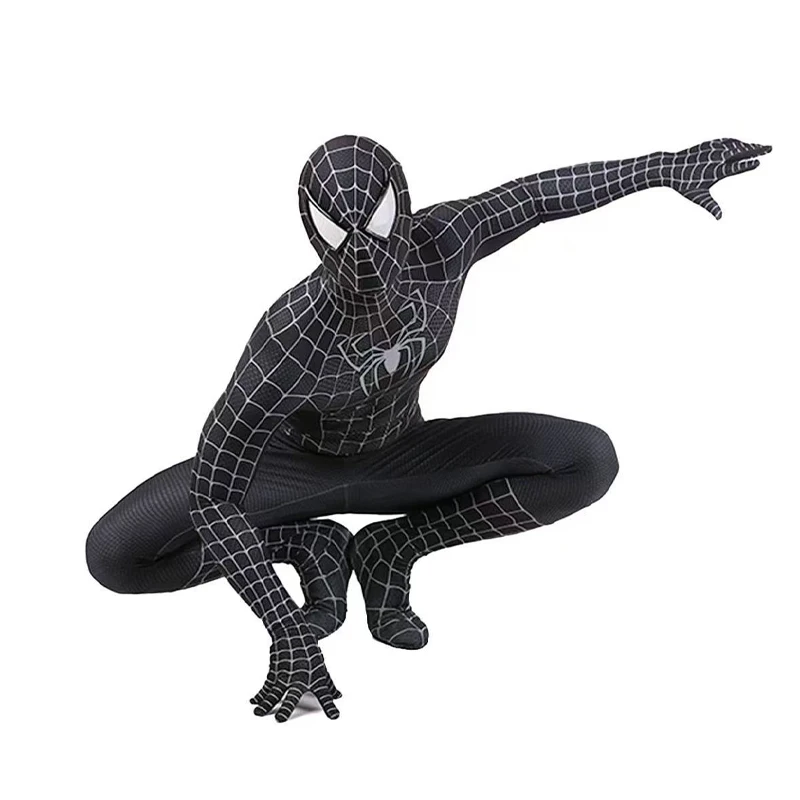 Black Venom Symbiote Spider-Man Zentai Bodysuit Superhero Cosplay Costume Adult Jumpsuit Halloween Carnival Party Fancy Dress view 2
