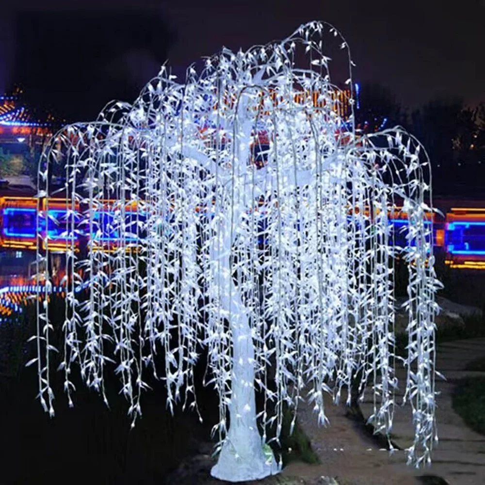 

Christmas Decorations LED Artificial Willow Weeping Tree Light Outdoor Use 5400pcs LEDs 3.5m 11.5ft Height Rainproof Decoration