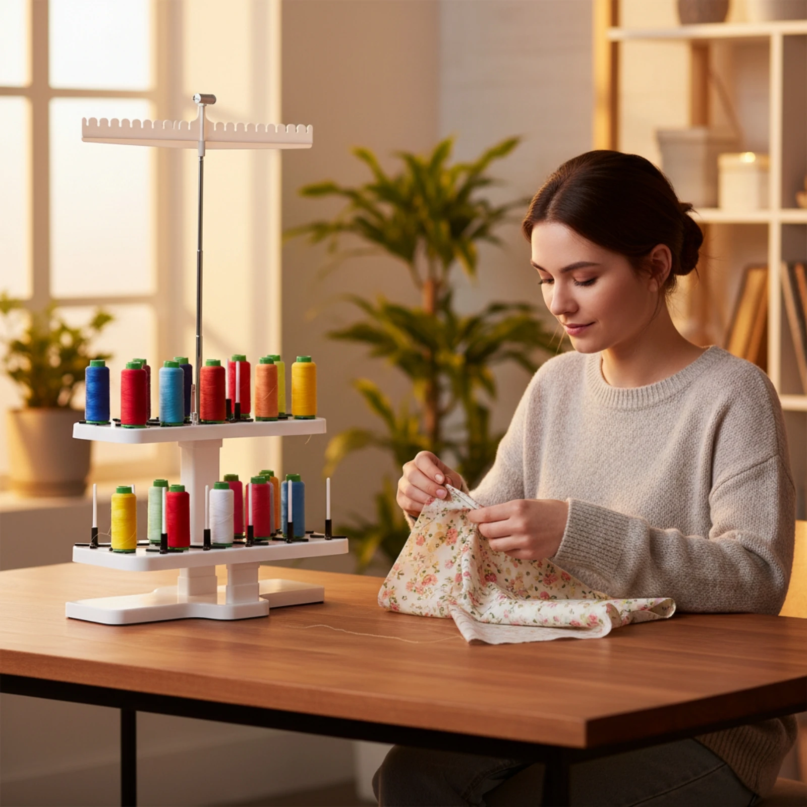 cone-thread-stand-organized-thread-stand-with-metal-mast-space-saving-robust-for-sewing-enthusiasts-craft-room