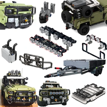 新しい MOC 調整可能な牽引ヒッチライトブルバー牽引バーディフェンダー 42110 アップグレードトレーラービルディングブロックモデル DIY レンガのおもちゃ