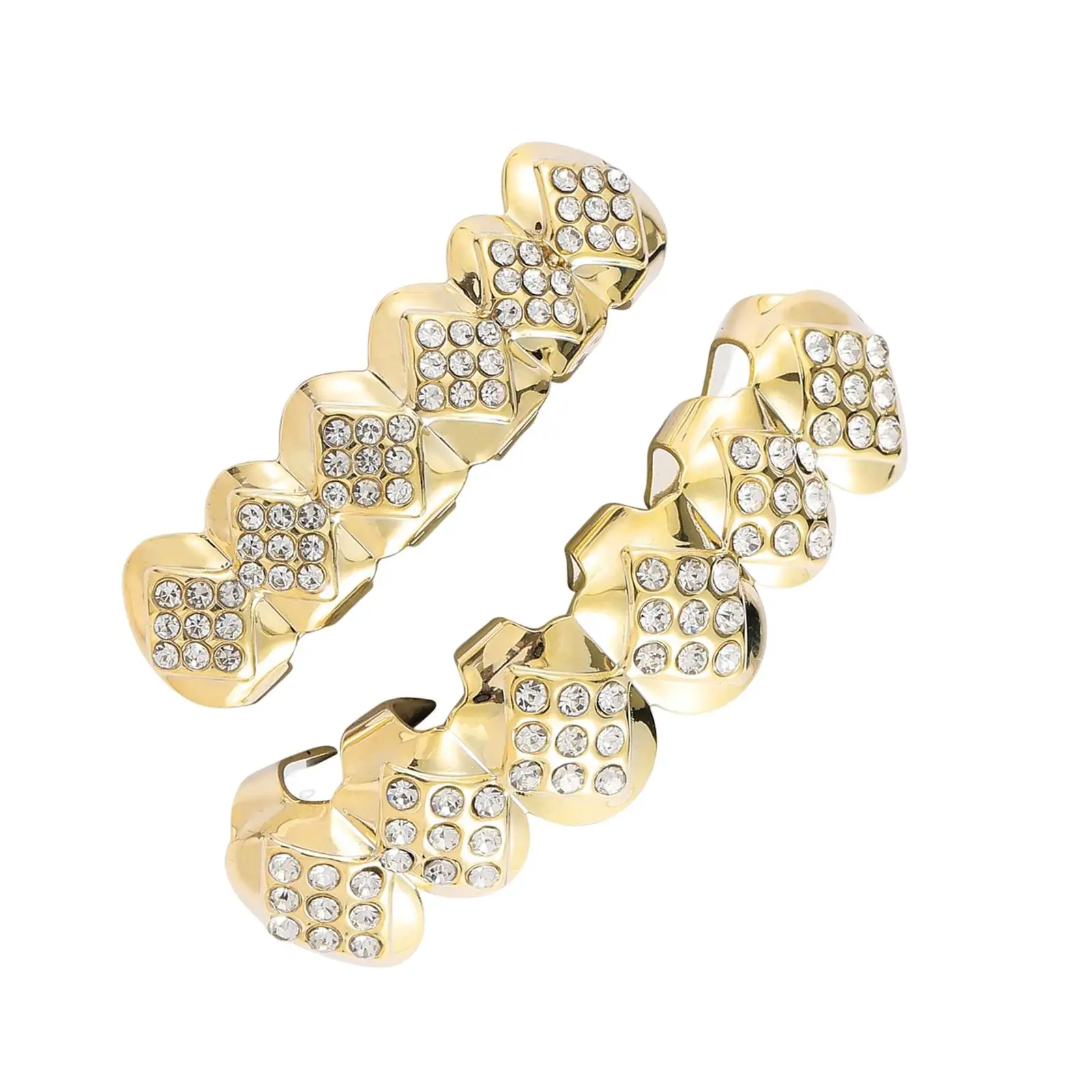 lovehousesky Hip Hop Diamante Banhado Punk removível para cosplay de Halloween