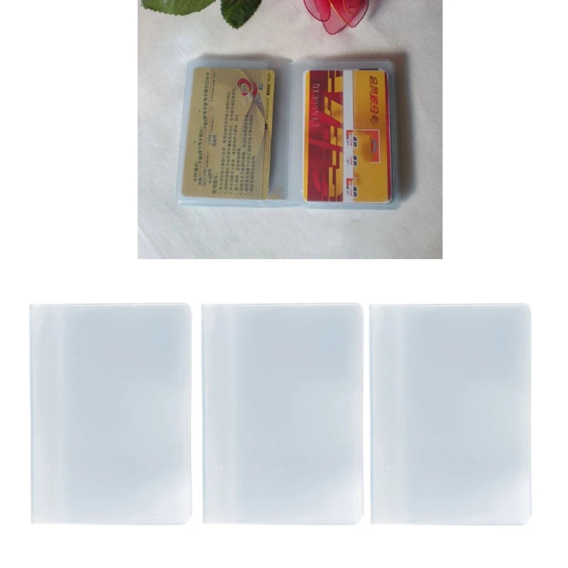 Plastic PVC Clear Name Credit Card Holder for Case Keeper