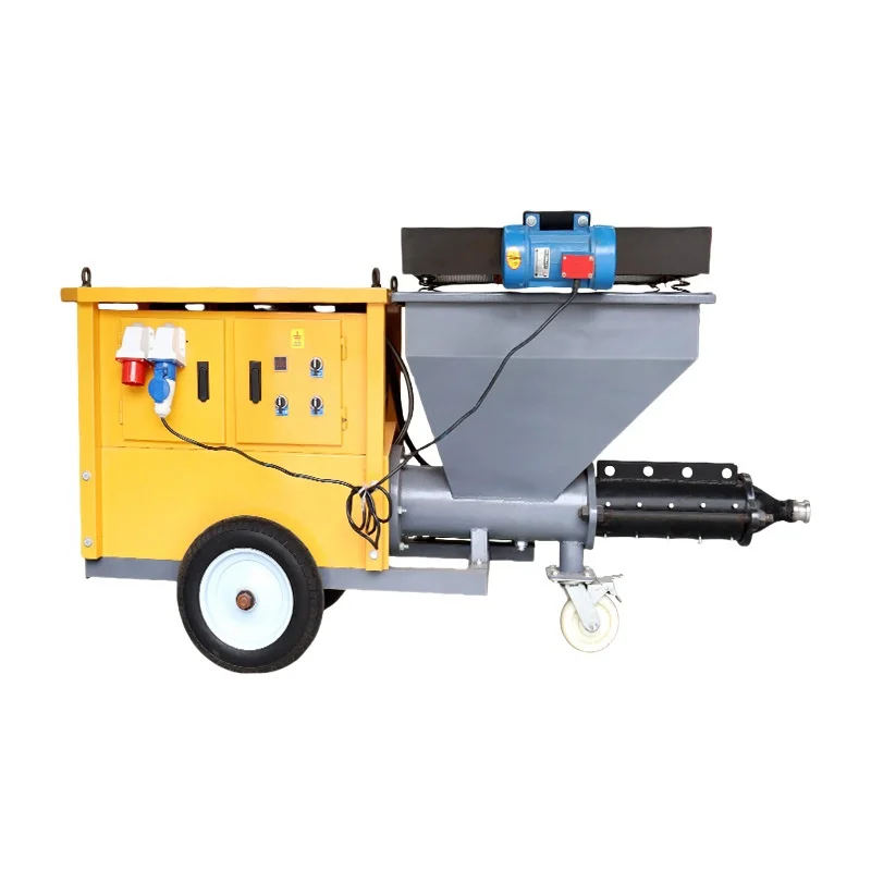 

Машина для распыления цементной затирки для выравнивания пола и установки плитки. Профессиональное строительное и обновление оборудования.