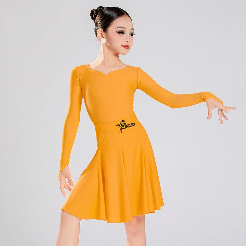 Latin Dance Competition Clothes Girls Professional High-End Latin Dance Costumes 6 Colors Children\'S Performance Wear SL4534