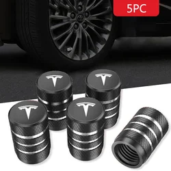 5PCS High Quality Car Automobile Wheel Tire Valve Cap decorative Accessories For Tesla Model 3 Model S X Model Y Roadster SpaceX