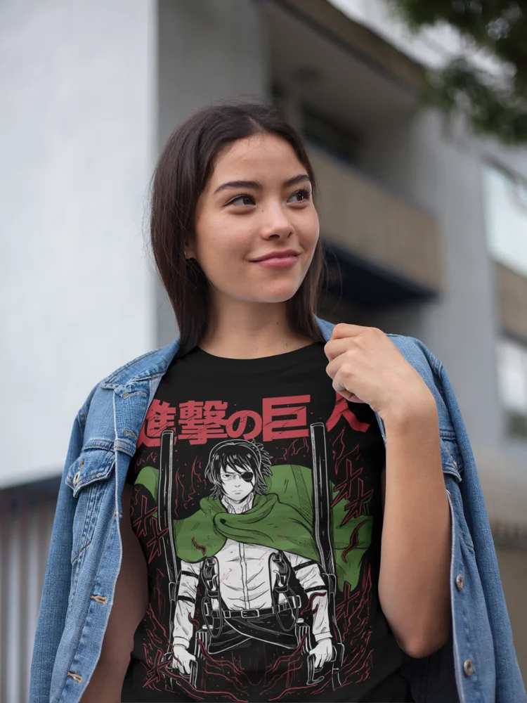 Hange Zoe T-shirt Attack on Titan AOT,Anime,Manga Levi Eren Soft Tee