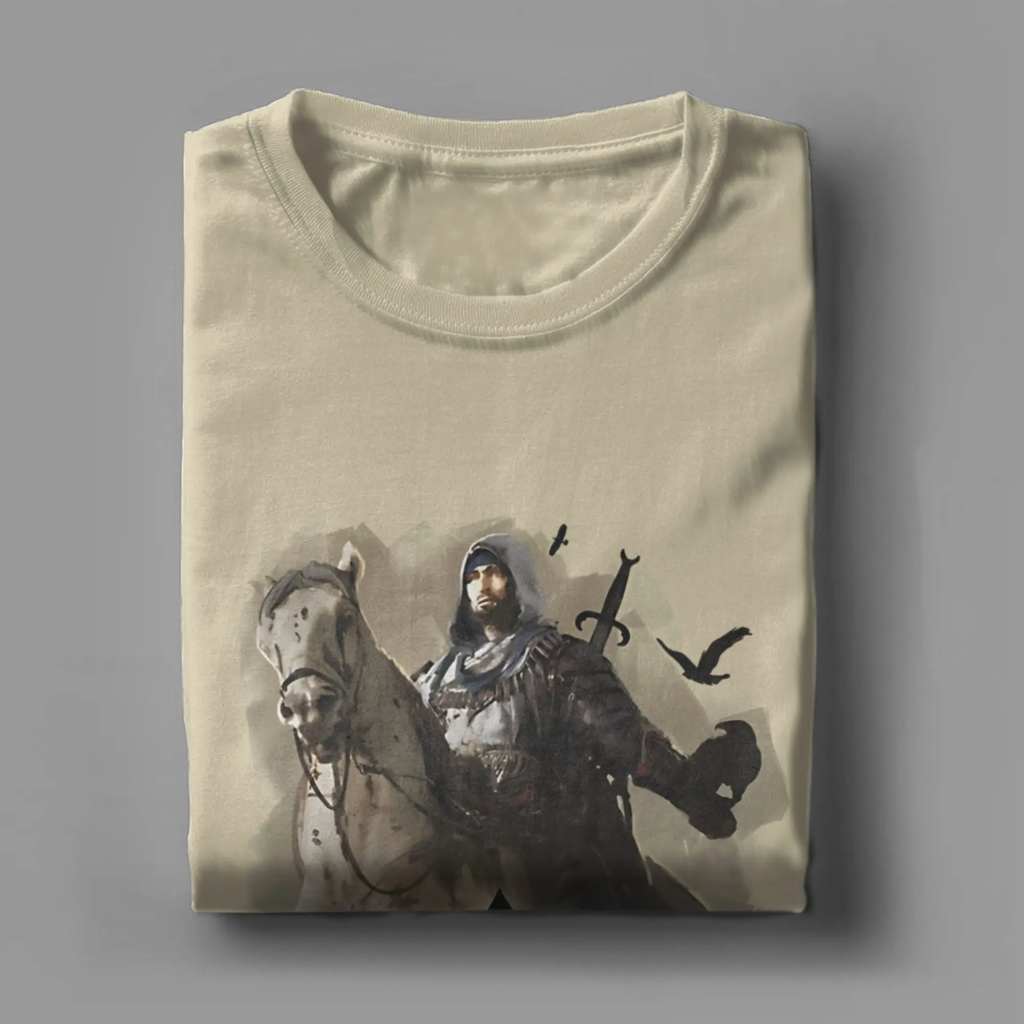 الجدة A-القتلة C-Creeds ميراج Basim Ibn Ishaq بلايز الرجال الجولة الرقبة قصيرة الأكمام بلايز 100% القطن الصيف بلايز