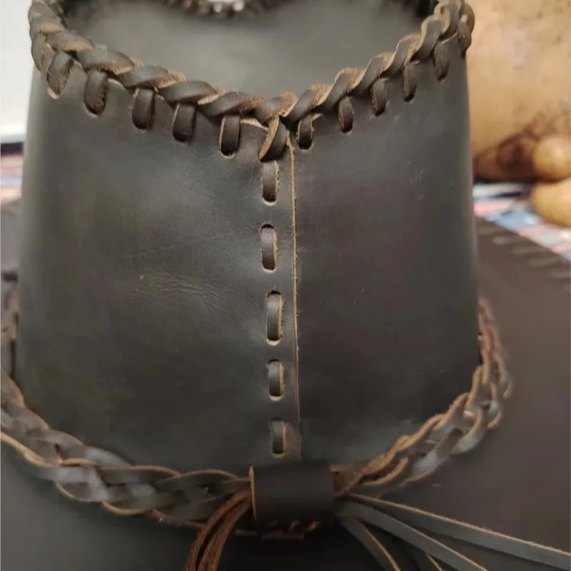 A new stylish handcrafted cap made of top-grain