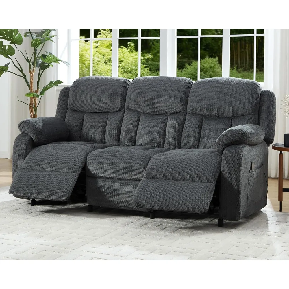 

Reclining Couch, Power Reclining Sofa with Dual Wingback, 3 Seater Recliner Sofa, Recliner Couches, Customized