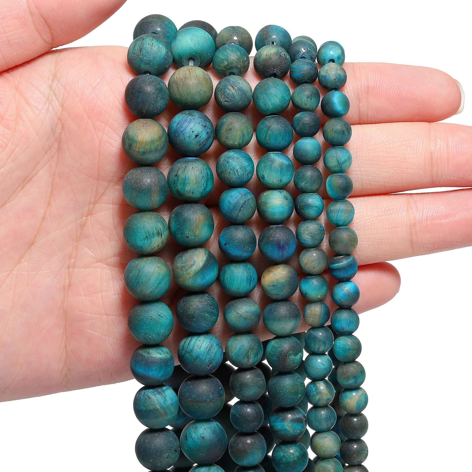 

6/8/10mm AA Frosted Blue Tiger Eye Beads Natural Stone Matte Loose Beads For Jewelry Making Supplies DIY Bracelets Accessories