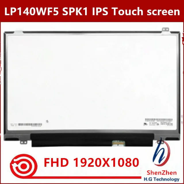 Imagem -02 - Matriz do Portátil para lg Lp140wf5-spk1 Lcd Tela de Toque 40 Pinos Matte Fhd 1920x1080 Lp140wf5 sp k1 Lp140wf5 sp k1 Painel 14.0