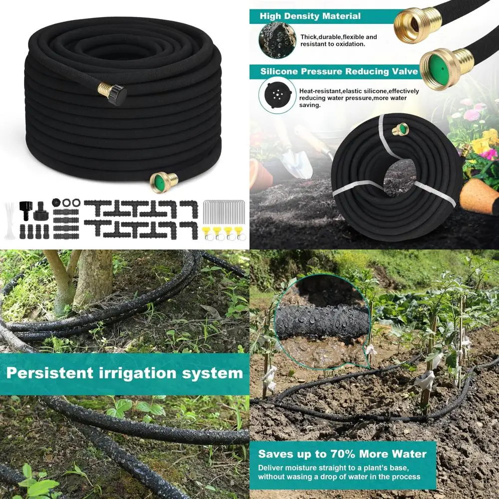 

Сверхмощный шланг 150 футов - 70% водосберегающая система капельного орошения для газонов, дворов и ландшафтных кроватей