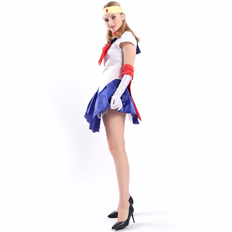 Sailor Moon Cosplay Kostüm CosZtkhp Hübscher Wächter Japanischen Cartoon Film Cosplay Mädchen Mercury Mond Mars Kleid Ziemlich Soldat