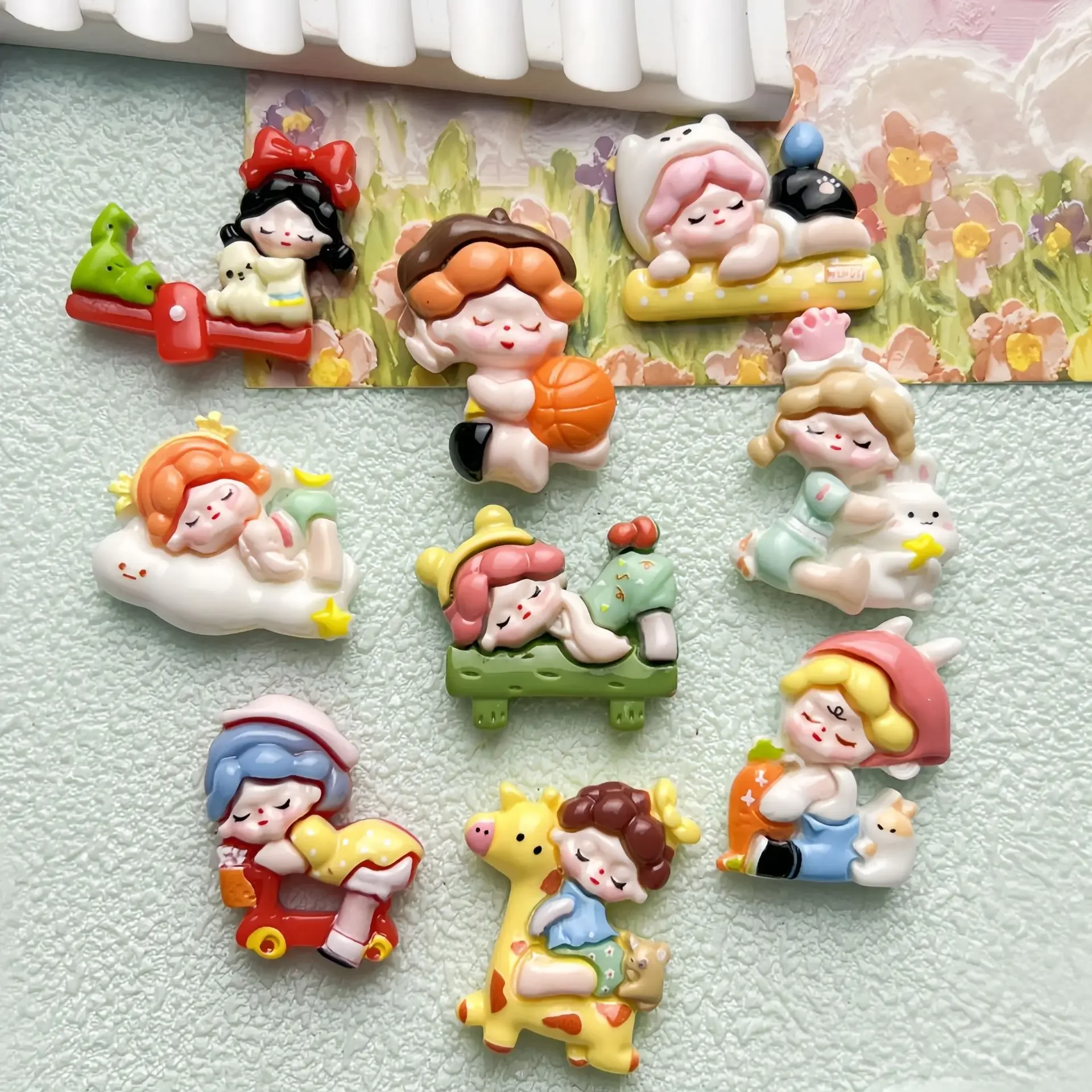 5pcs Cartoon small Wendy jewelry resin flatback cabochons diy crafts materials jewelry making charms