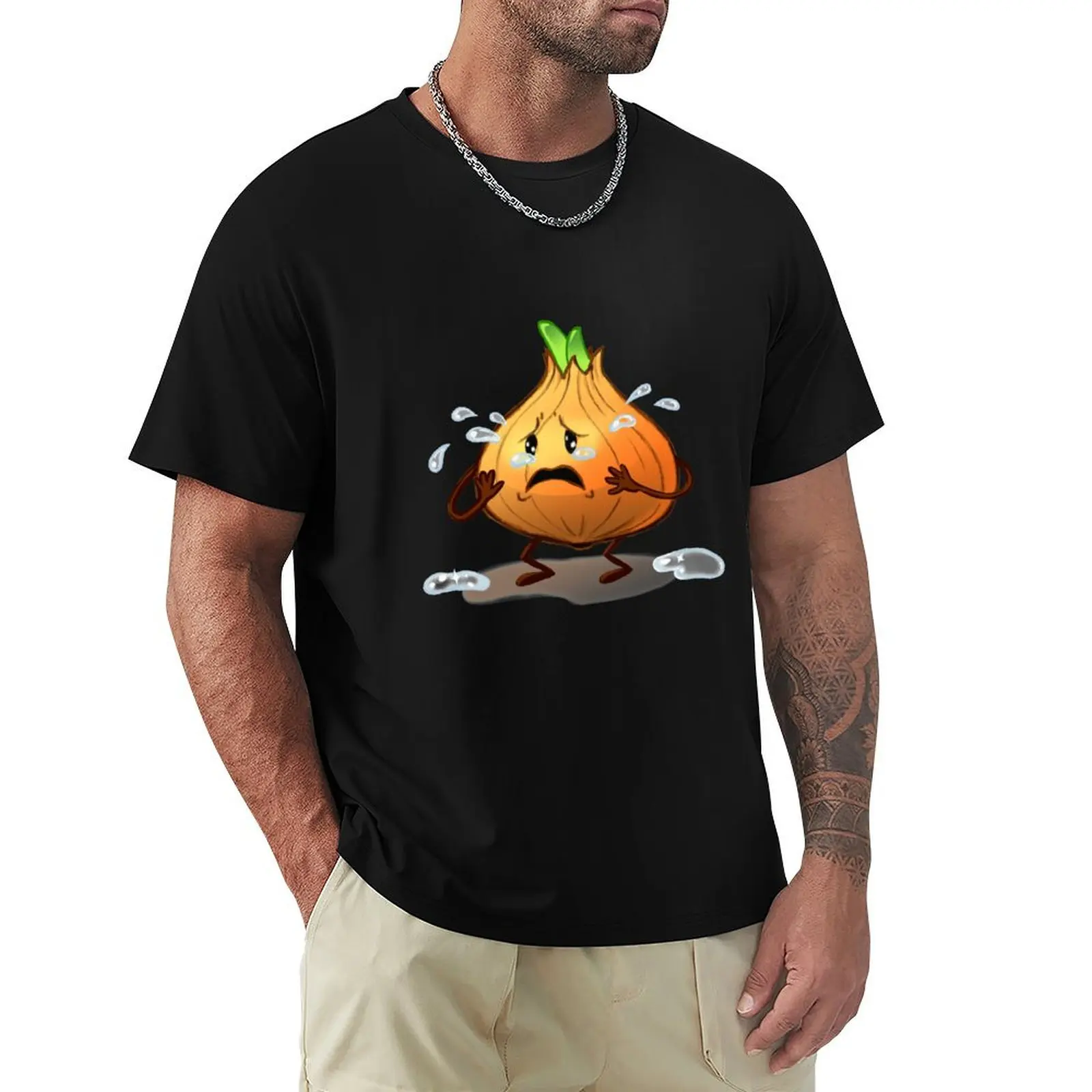 Crying Onion T-Shirt t shirts for man slim fit T-Shirt