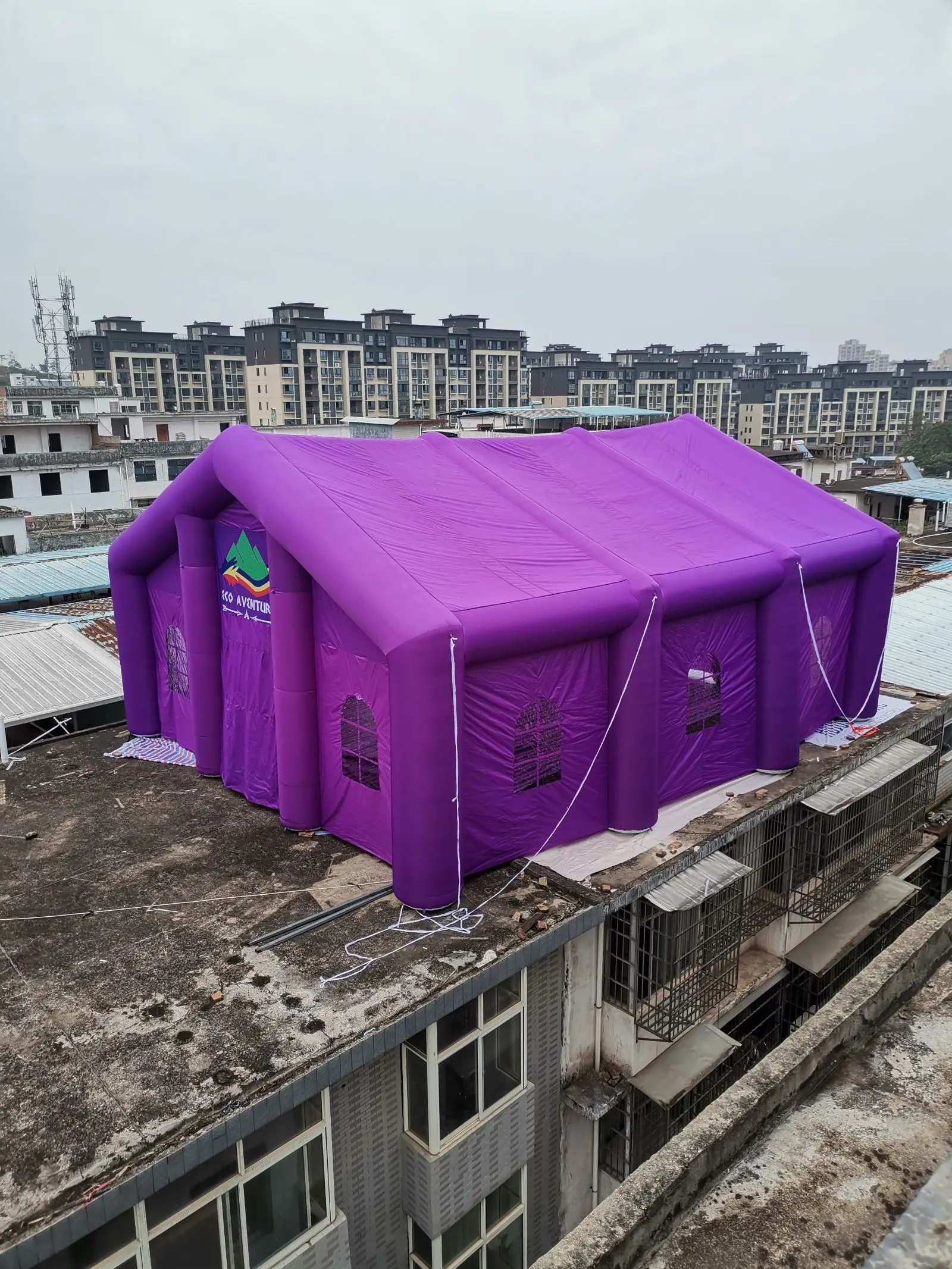 Customized Purple Wedding Tent noble elegant inflatable square tent for party/wedding/paintball games and different events