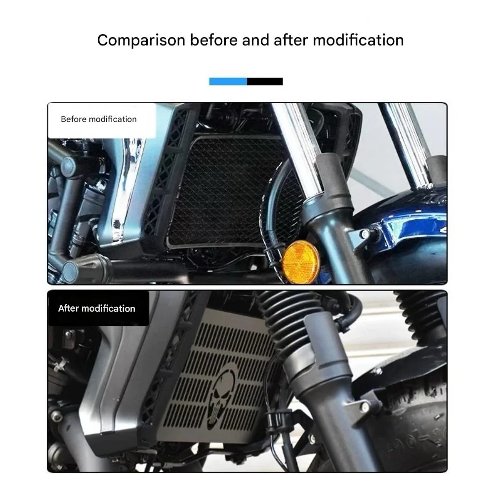 Para haojue tr300 personalizado proteção do tanque de água net proteção do motor capa lateral liga alumínio wolverine capa decorativa
