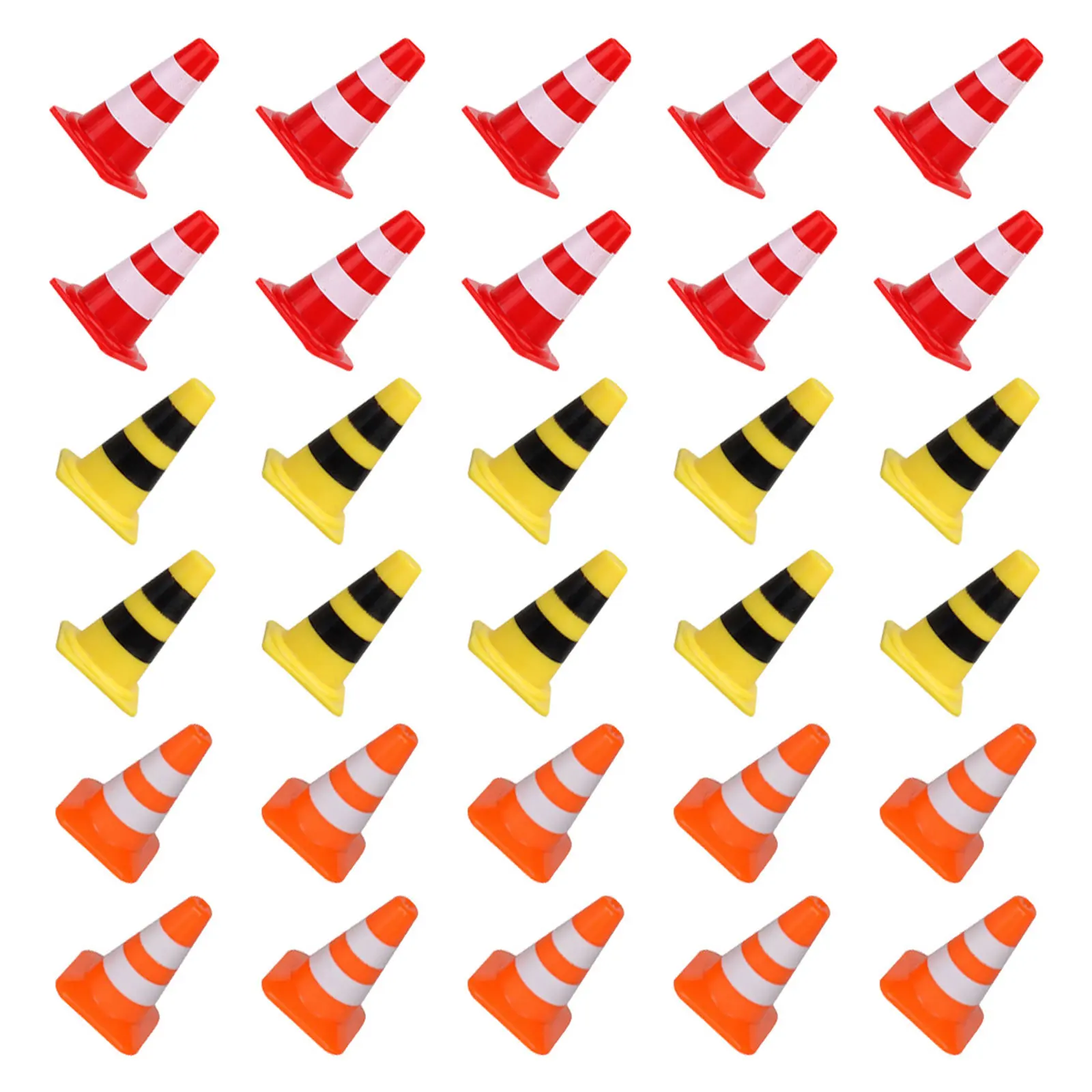 

60pcs Children'S Traffic Sign Mini Plastic Roadblocks Realistic Scene Simulation Pretend Play Educational Traffic Safety Cones