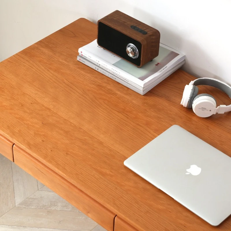 Cherry Nordic Office Desk Japanese-style Writing Popular Book Desk Computer Oil Coating Offcie Furniture El Escritorio XYSZ