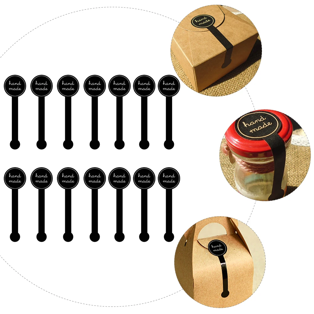 

200 Pcs Sealing Stickers Self Adhesive Bakery Black Chocolate Practical Seal for Packaging Folder Label Artisan