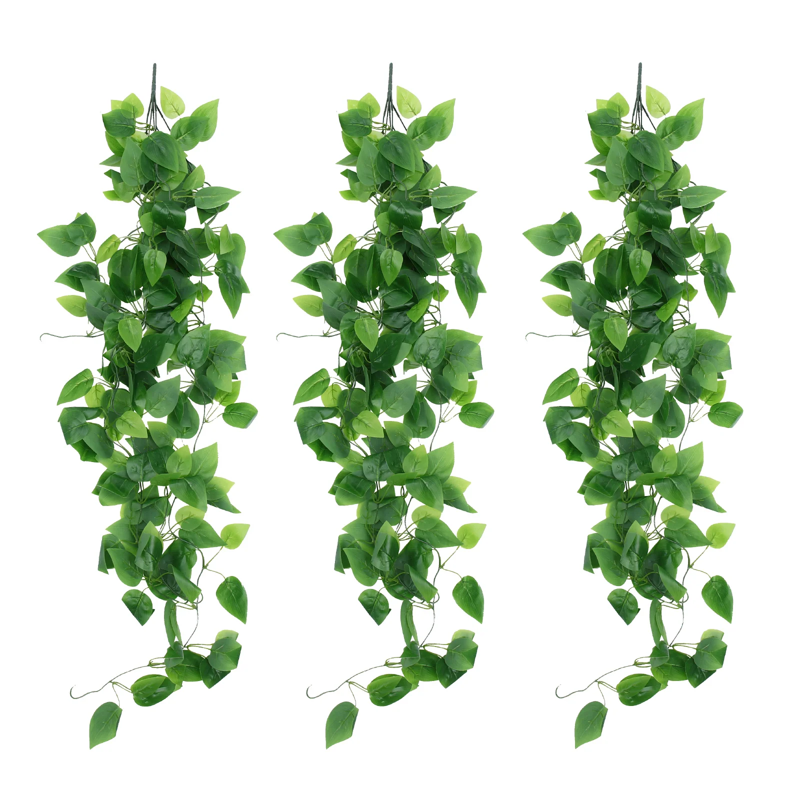 

3pcs Simulation Green Leaves Decorative Hanging Plants Indoor Ornament Vine Ornament Wall Hanging Plants Plant Decorative Fake