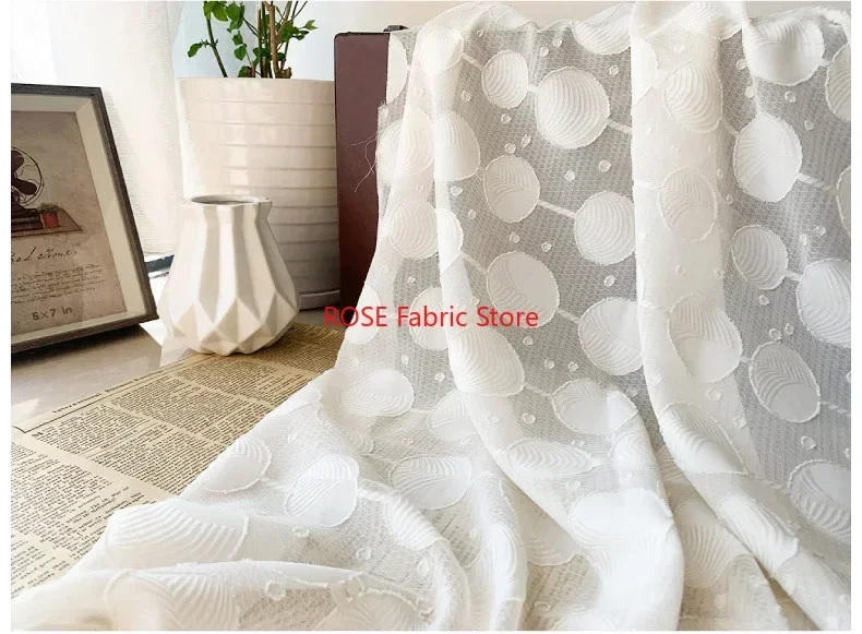 Dots Jacquard Breathable Chiffon Fabric  for Wedding Dress, Clothing, Spring Dress, Party Dress, Dance Costume