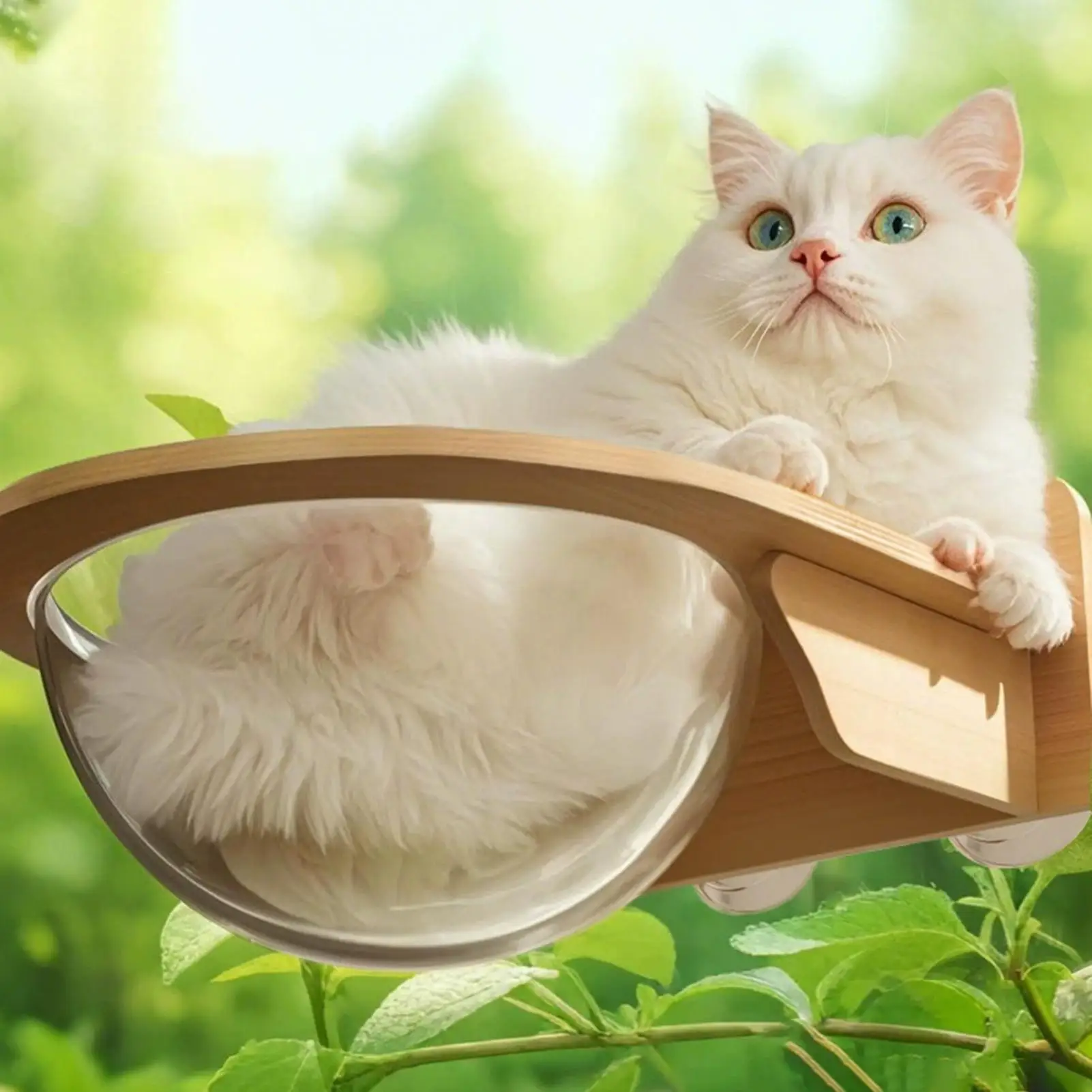 Cat Window Bed Indoor Window Cat Seat Hammock With Suction Cups Cordless Pet Kitten Resting Overlooking Climbing Sunbathing