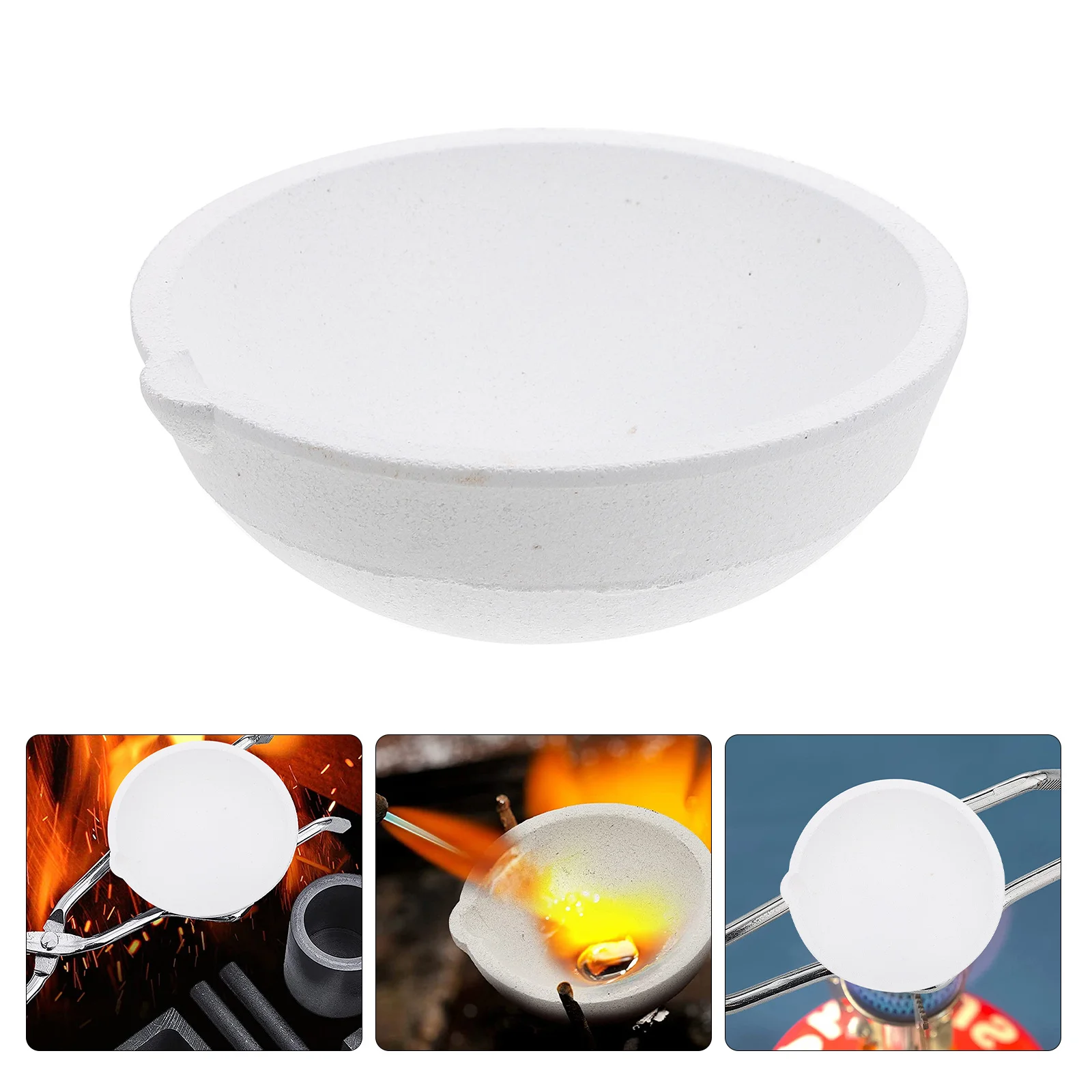 

1Pcs Quartz Melting Bowl Wear Resistant Crucible for Gold Copper Silver Aluminum Fast Heating Smelting Accessory