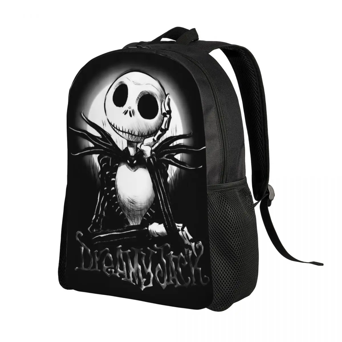 Custom The Nightmare Before Christmas Backpack Horror Movie Skeleton Jack Night College School Travel Bags Women Men Bookbag