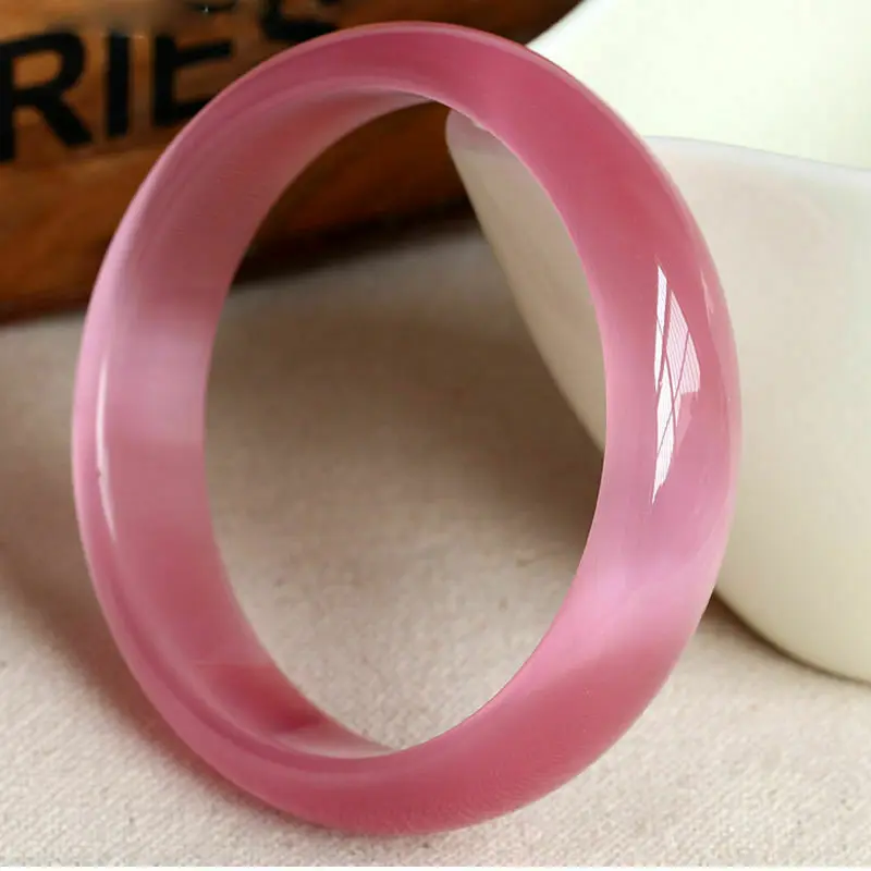 Natural Jadeite Color Hand Carved Round Jade Bracelet Fashion Jewelry Women's Jade Bracelet Women Men Charm Bracelets