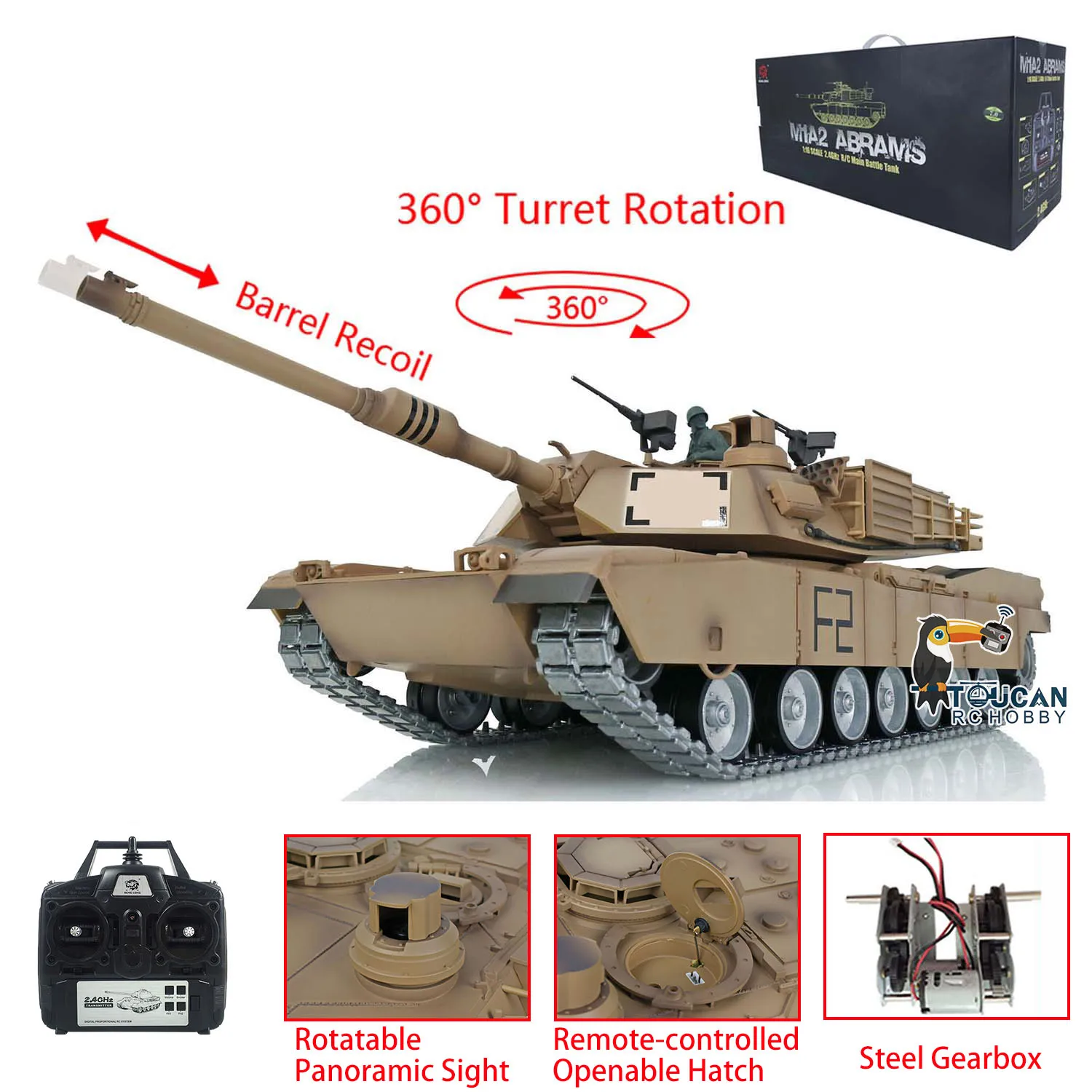 Heng Long RC Tank 1/16 7.0 3918 Remote Control Tracked Car Original Telescopic Openable Hatch Rotating Military Car Toys TH21235