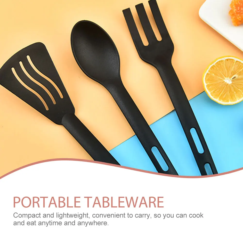 

3 set 3 Sets Outdoor Dinnerware Set Reusable Lightweight Camping Cutlery Kit Portable Tableware For Picnic Hiking Fishing Travel