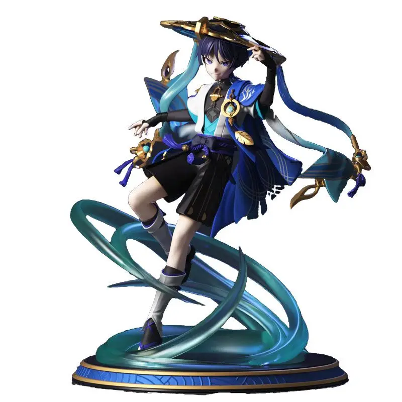 

Genshin Impact Wanderer Action Figurine Gk Q Version Figures Pvc Statue Model Doll for Kids Decoration Collectible Toys Gift