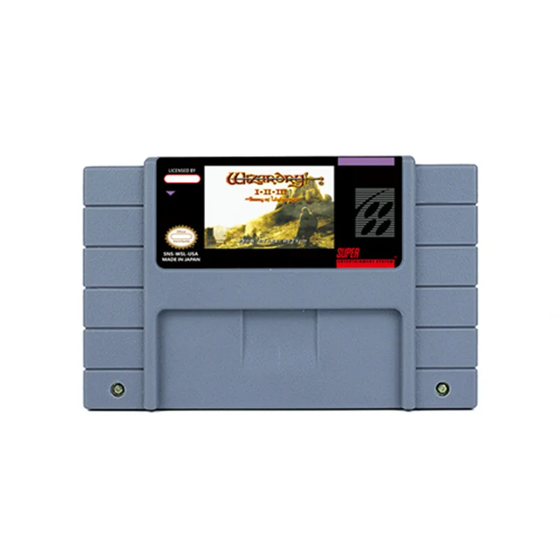 Wizardry I-II-III - Story of Llylgamyn  RPG  Game for SNES USA EUR 16 Bit Retro Cart Children Gift