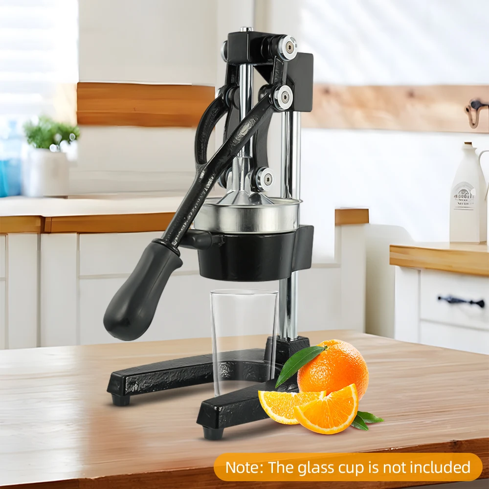 Hand Press Juicer Machine Kitchen Cast-Iron Orange Juice Squeezer Stainless Steel Manual Citrus Press for Pom Lime Lemon Juice