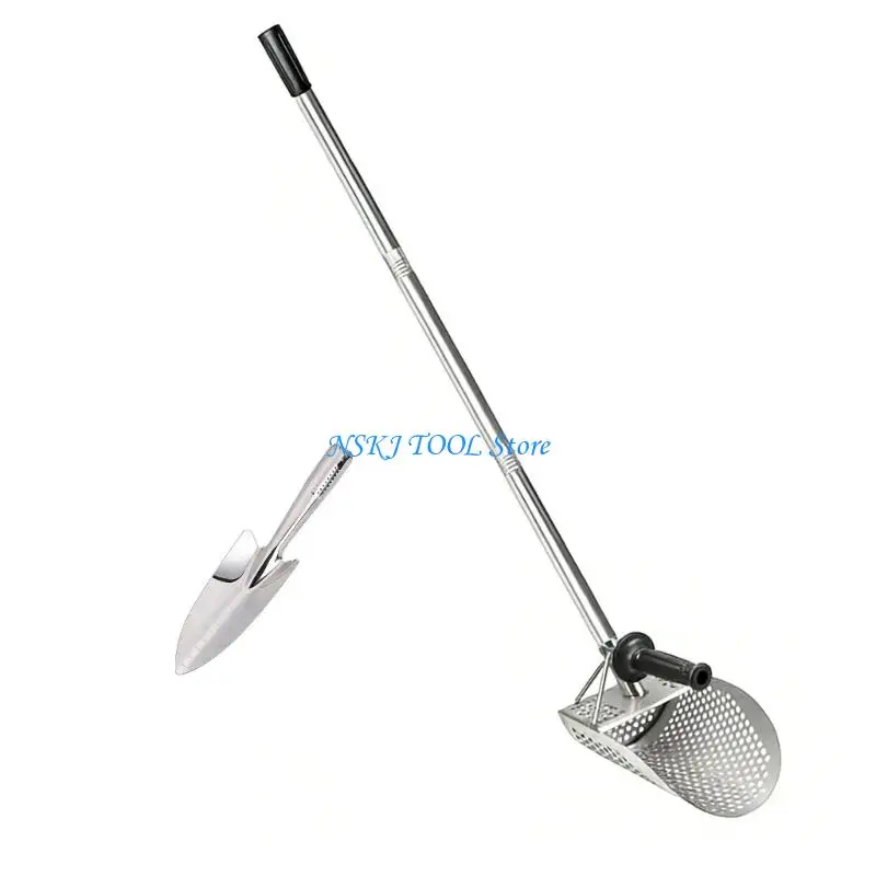 L8RC 304 Stainless Steel Treasure Tool Optimized for Sand Soil Sifting in Various Conditions Feature Antislip Grip