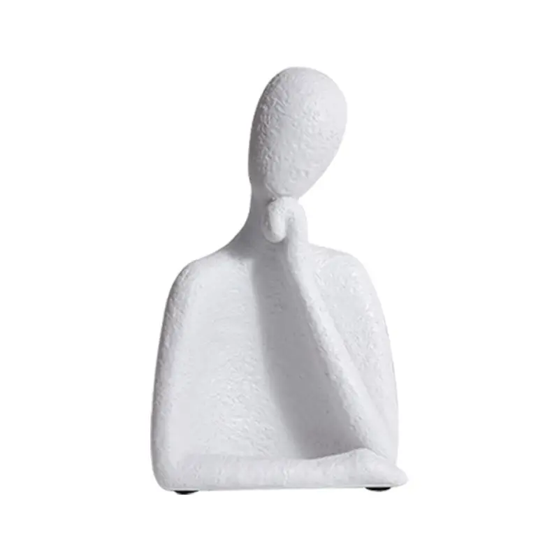 Abstract Thinker Figurine, Modern Minimalist Light Luxury Ornament, Home Decor for Living Room TV Stand Office