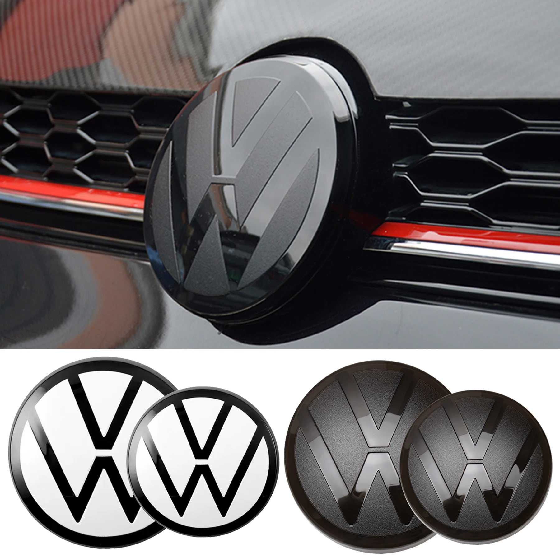 3D ABS Car Hood Front Bonnet Grille Emblem Rear Trunk Logo Badge Sticker Decoration For Volkswagen VW PASSAT B8 2017 2018 2019