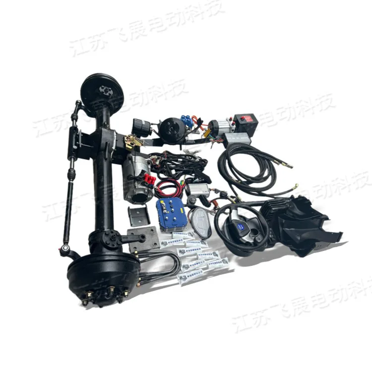 Electric four-wheel modification, hydraulic drive steering axle, high-power high-low-grade oil drum brake