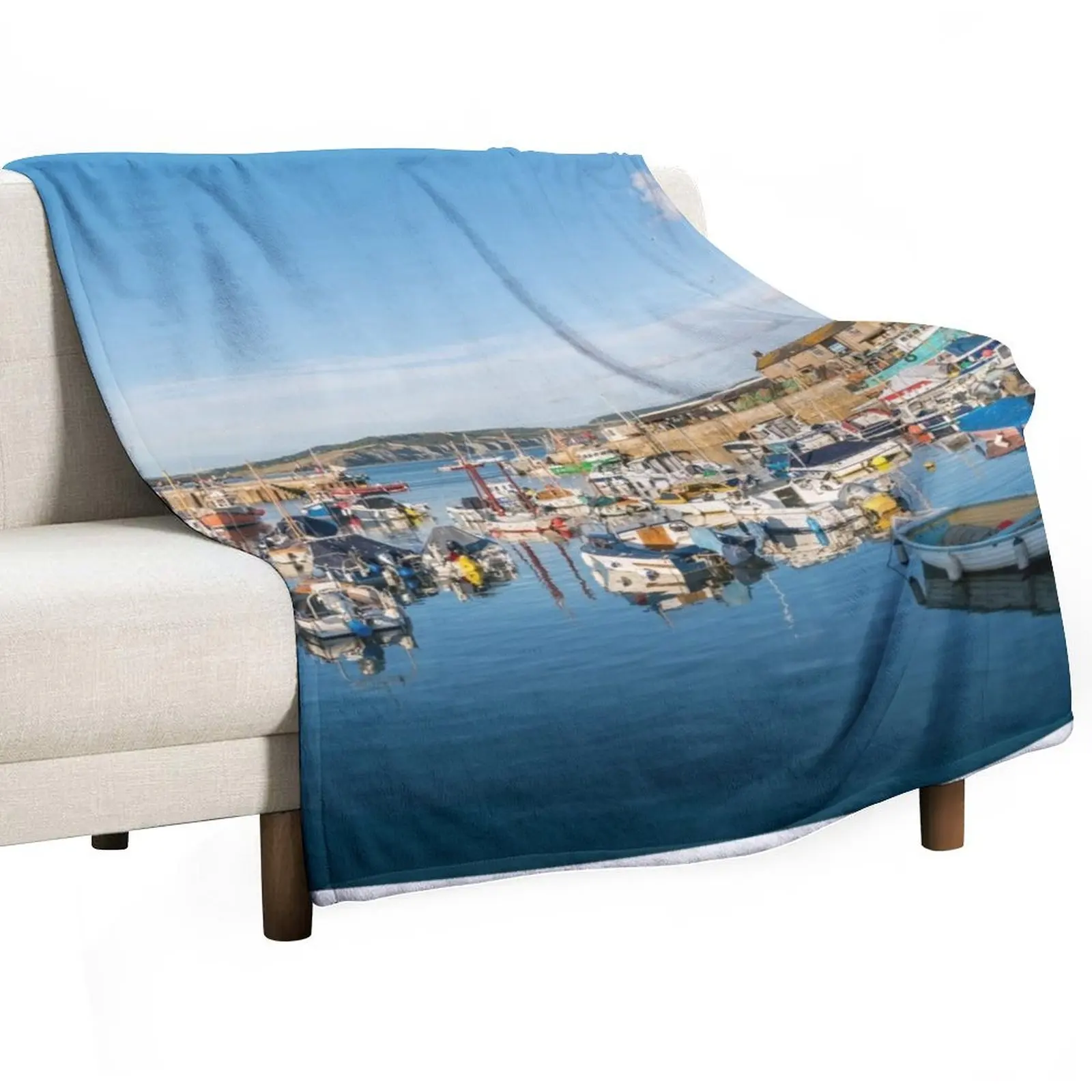 

Lyme Regis Harbour Throw Blanket funny gift Blankets For Sofas Cute Plaid Hair Blankets