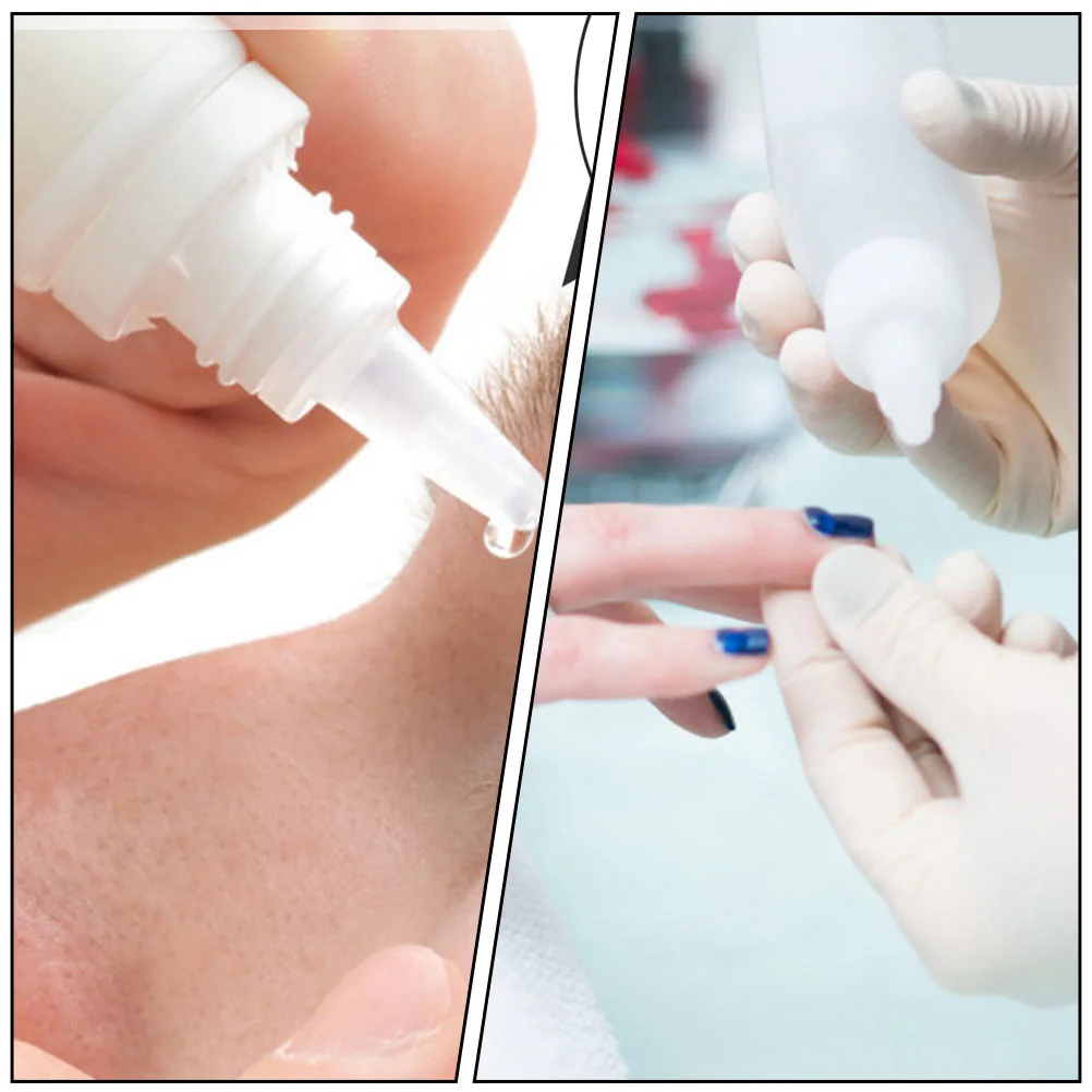 Ugelli per bottiglie di colla per ciglia da 60 pezzi Materiale PP premium Risolve problemi intasanti Ugelli per bottiglie di colla per ciglia Tappi per ugelli di ricambio