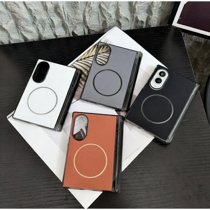 Shockproof Foldable Phone Case Magnetic Dual Hinge For Samsung Galaxy Z Fold 8 7 6 5 Fold8 Ultra Protective Cover Anti Drop Item